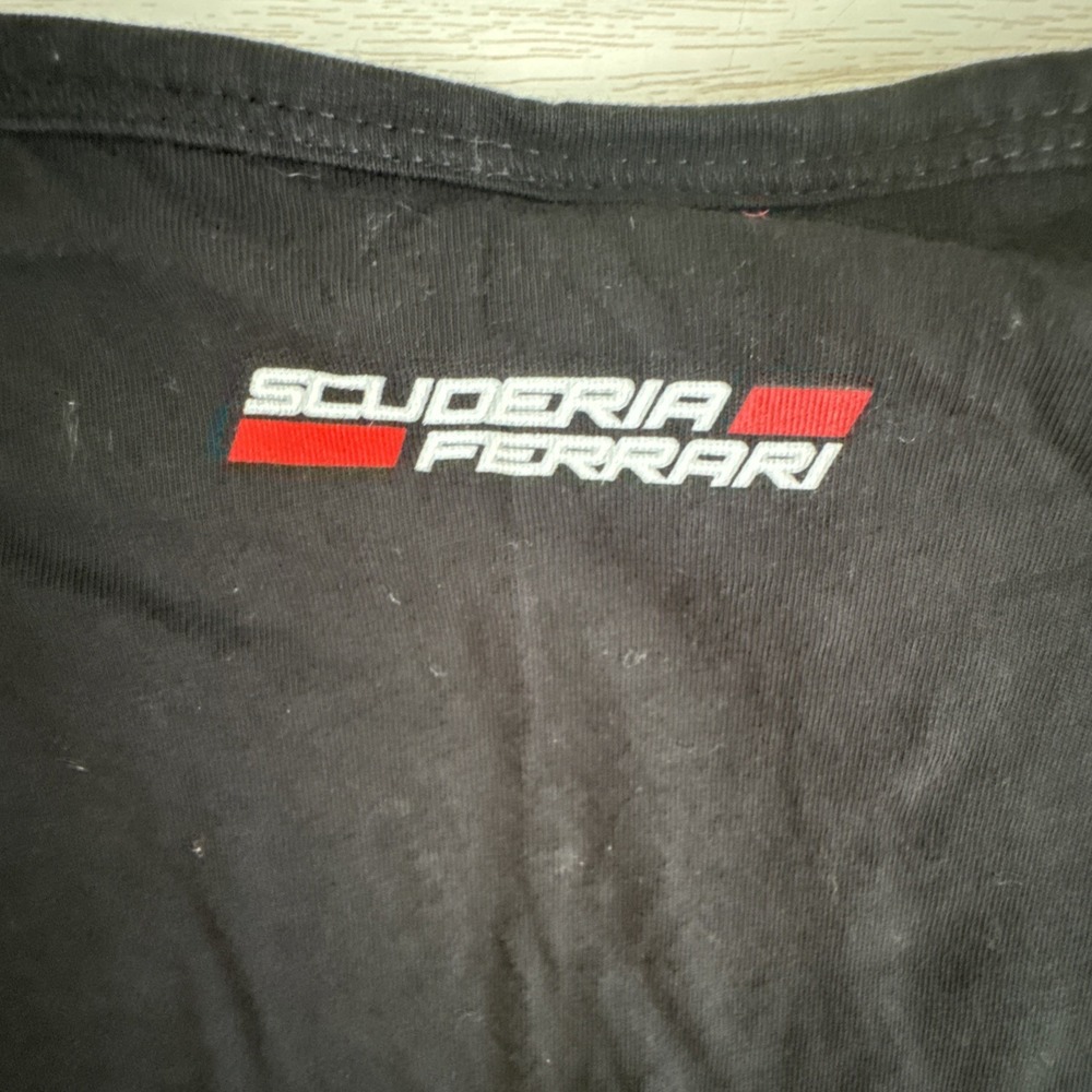 Women's black Scuderia Ferrari logo t-shirt Sz XL - Picture 8 of 8